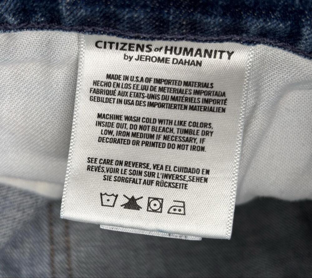 Citizens Of Humanity Pants Womens 28 Blue Drew Fray High Rise Cropped Flare Jean - Picture 5 of 12